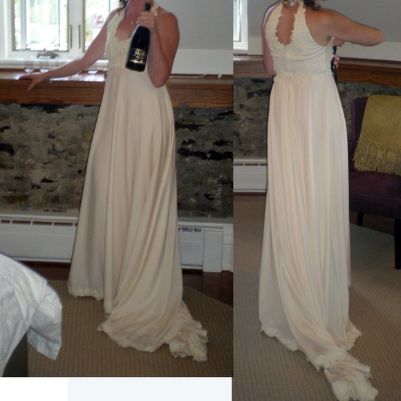 Vintage Custom Made Wedding Dress and Hat - Picture 3 of 14